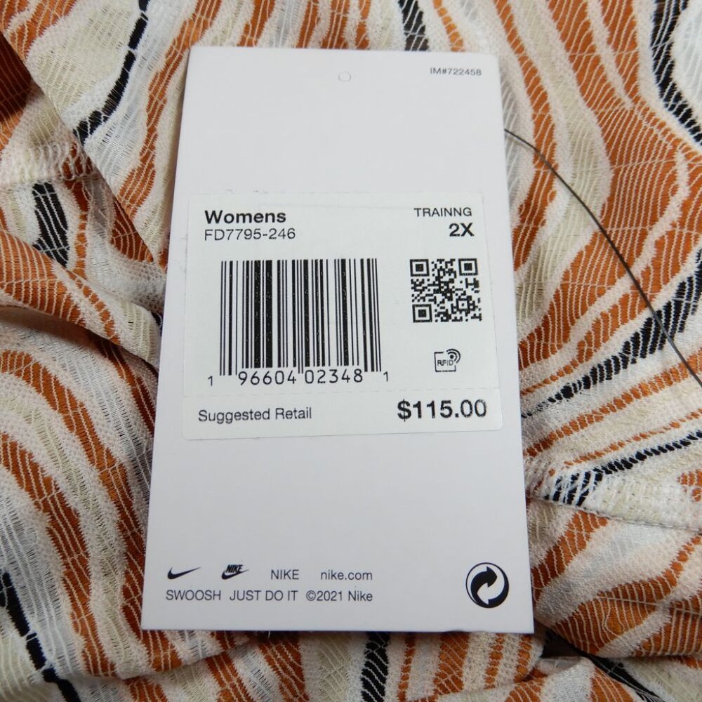 NIKE Yoga Luxe Fit & Flare Full Length Pants Size 2X Dark Russet White NEW $115 - Picture 5 of 12